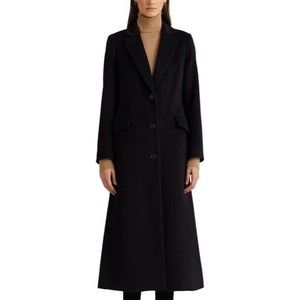Lauren Ralph Lauren Black Long Trench Coat